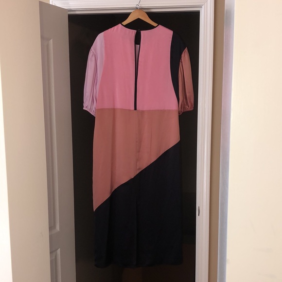 Kate Spade Collection Color Block Silk Midi Dress, Size 14. Retail $698. - Picture 6 of 14